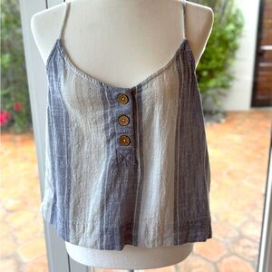 Rip Curl Blue and White Striped Camisole